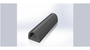 Edge Protection Strip, 14 x 12mm, Rubber, 20m